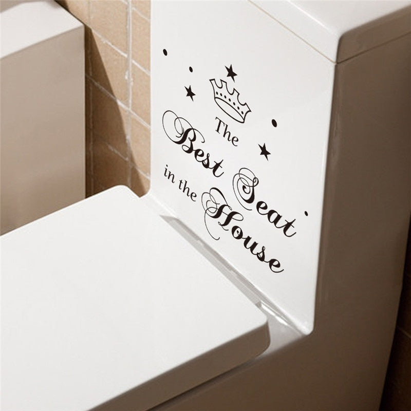 New Fashion  The Best Seat In The House Funny Novelty Decal Sticker Toilet Seat Vinyl
