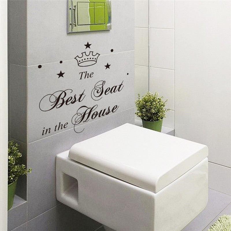 New Fashion  The Best Seat In The House Funny Novelty Decal Sticker Toilet Seat Vinyl