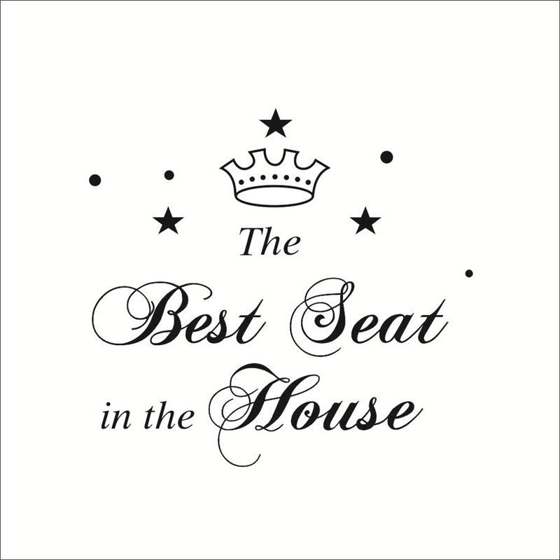 New Fashion  The Best Seat In The House Funny Novelty Decal Sticker Toilet Seat Vinyl
