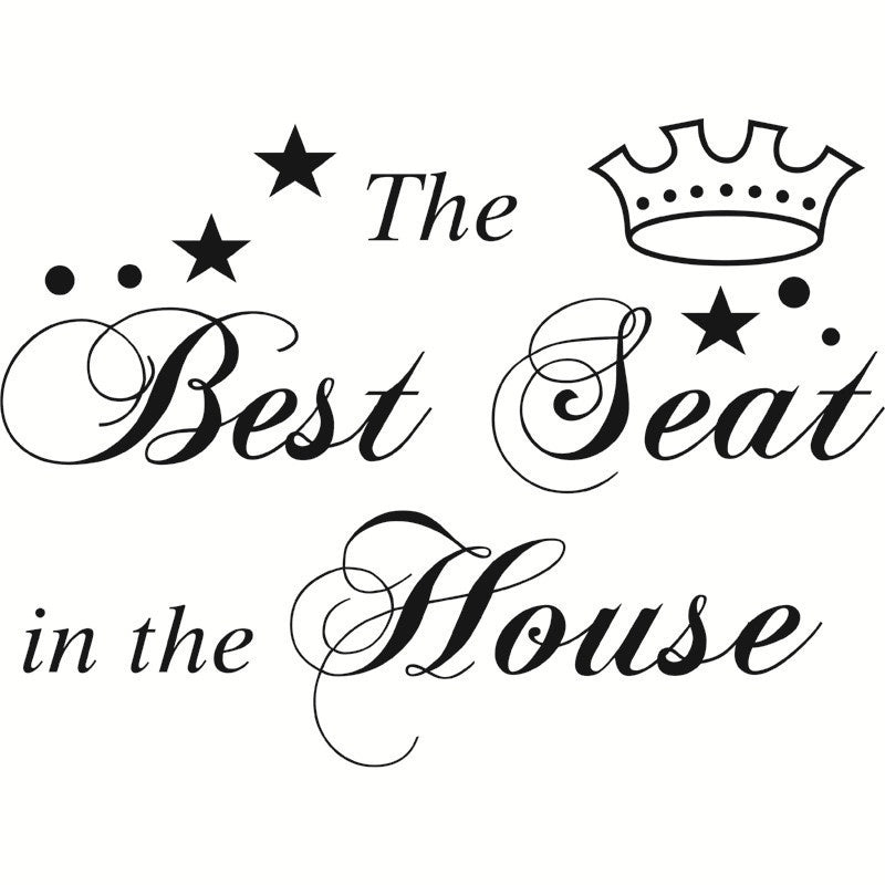 New Fashion  The Best Seat In The House Funny Novelty Decal Sticker Toilet Seat Vinyl