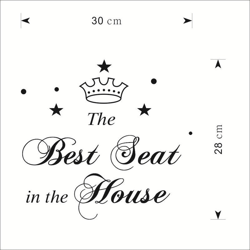 New Fashion  The Best Seat In The House Funny Novelty Decal Sticker Toilet Seat Vinyl