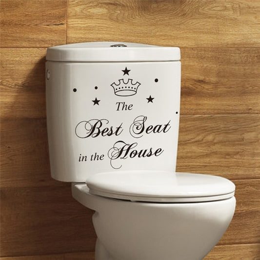 New Fashion  The Best Seat In The House Funny Novelty Decal Sticker Toilet Seat Vinyl