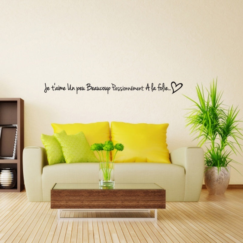 New Hot  French Quote wall sticker home decoration for living room 120cm WIDE