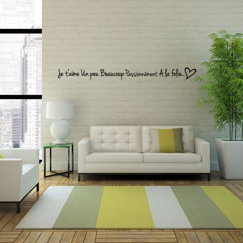 New Hot  French Quote wall sticker home decoration for living room 120cm WIDE