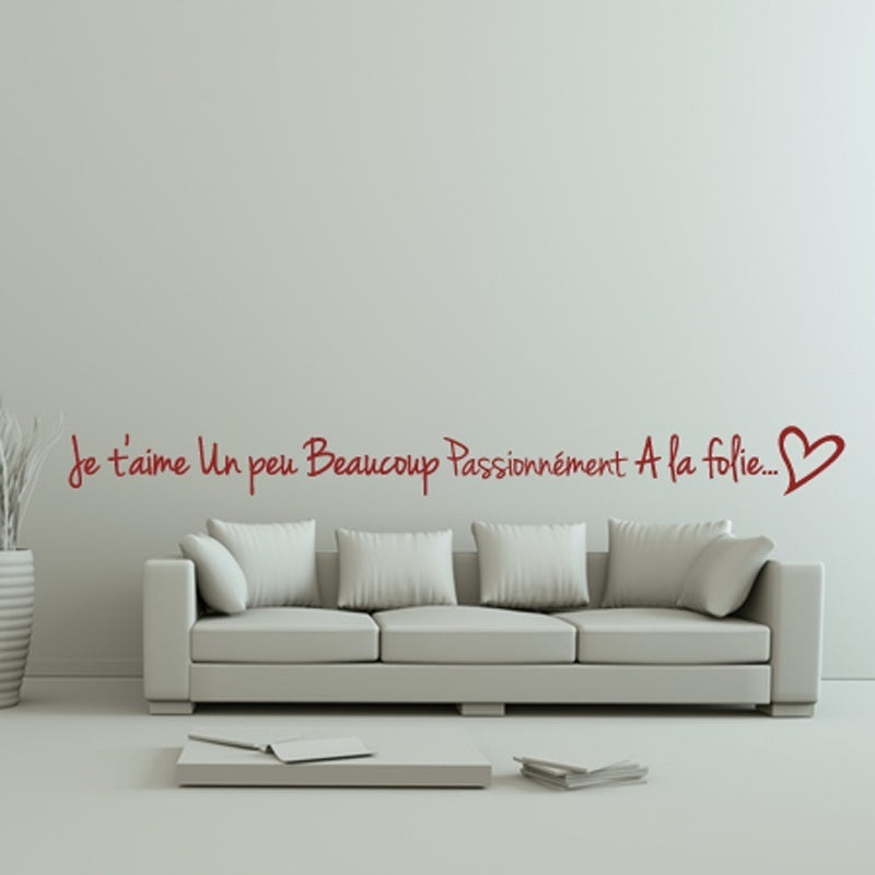 New Hot  French Quote wall sticker home decoration for living room 120cm WIDE