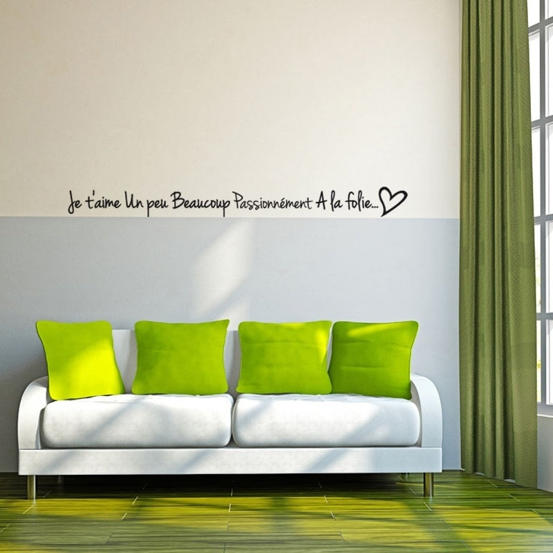 New Hot  French Quote wall sticker home decoration for living room 120cm WIDE