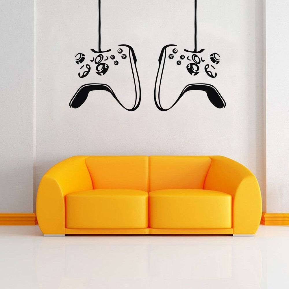 Controller Pair Gamepad  Wall Decal  Children's Bedroom Art Sticker