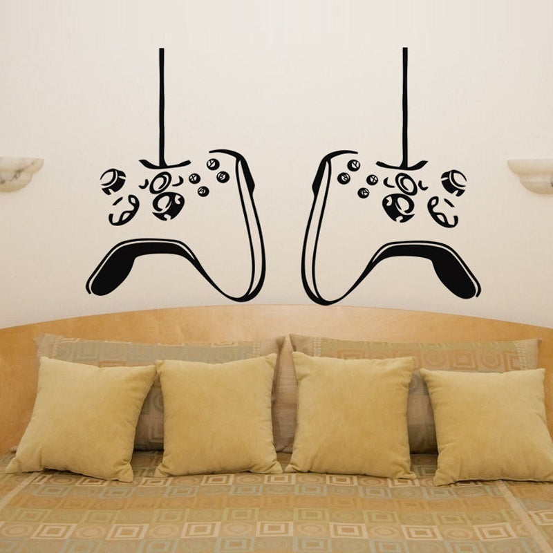 Controller Pair Gamepad  Wall Decal  Children's Bedroom Art Sticker