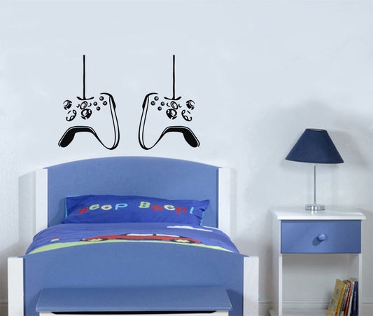 Controller Pair Gamepad  Wall Decal  Children's Bedroom Art Sticker