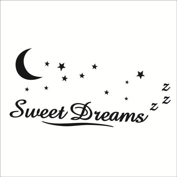Fashion   Sweet Dream Moon Star Wall Decal Quote Sticker Baby Room Stickers