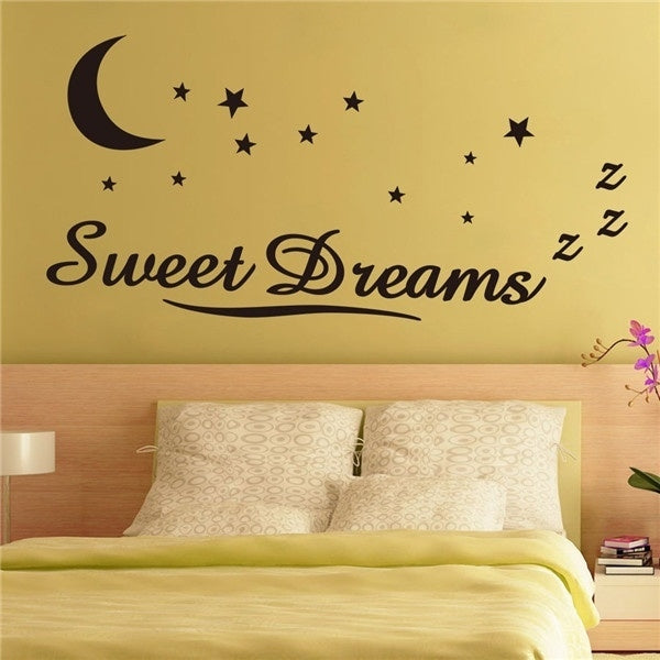 Fashion   Sweet Dream Moon Star Wall Decal Quote Sticker Baby Room Stickers