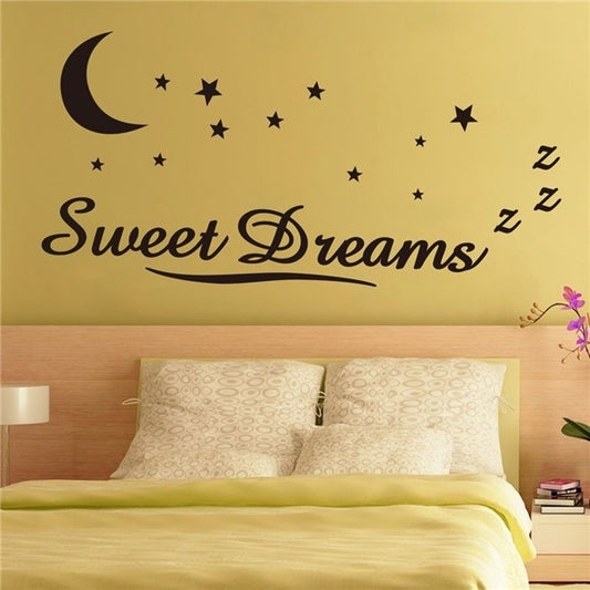 Fashion   Sweet Dream Moon Star Wall Decal Quote Sticker Baby Room Stickers