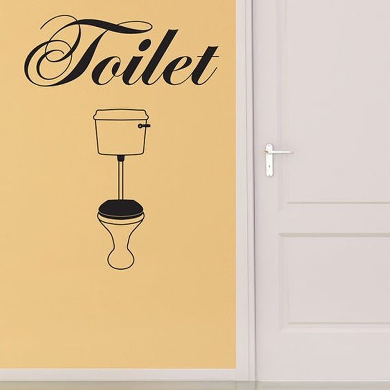 Fashion  Creative toilet sticker home decoration wc sticker wall art decals removable