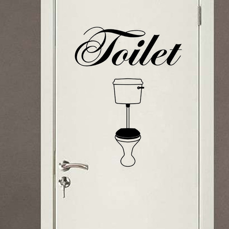 Fashion  Creative toilet sticker home decoration wc sticker wall art decals removable