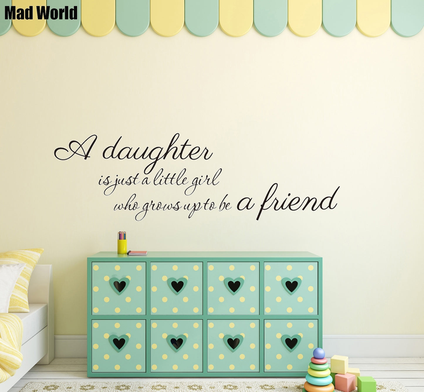 New Brand  A daughter is just a little girl who grows up to be a friend Wall Art Stickers Wall Decal Home DIY Decoration Wall Mural Removable Room Decor Wall Stickers