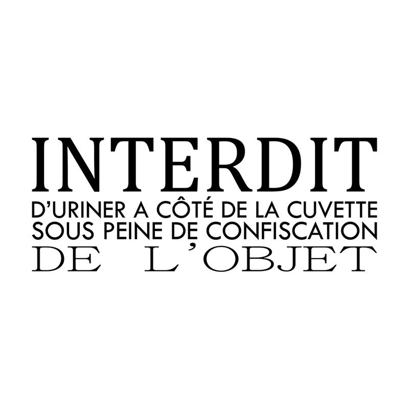 French Humor Toilet Wall Decal -Washroom WC decals