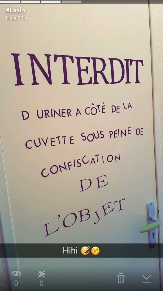French Humor Toilet Wall Decal -Washroom WC decals