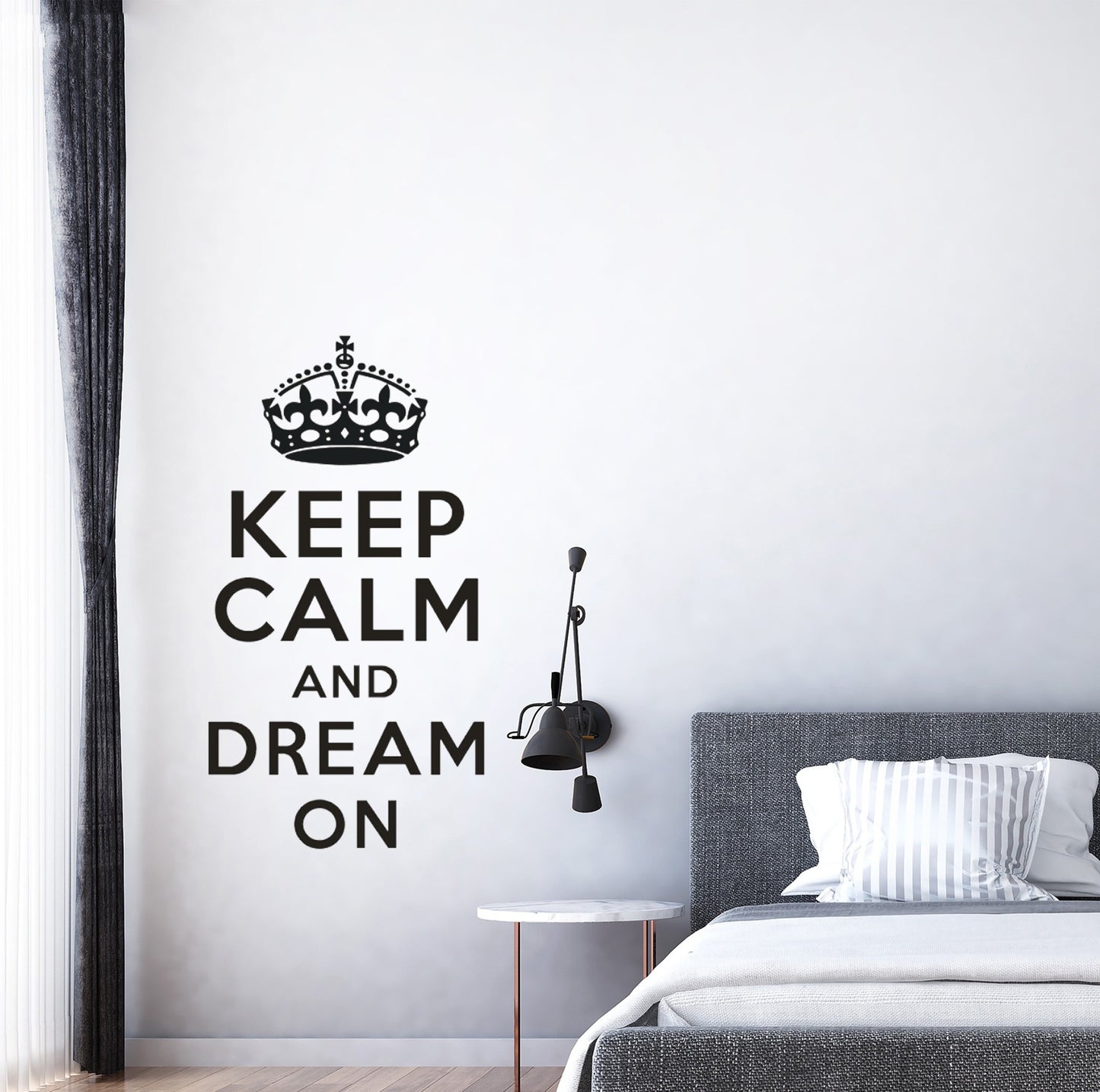Keep Calm and Dream On Wall Art Stickers Wall Decal Home DIY Decoration Wall Mural Removable Room Decor Wall Stickers