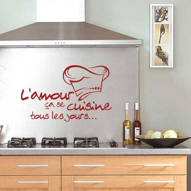 Fashion   Wall Sticker Sticker Muraux Citation L'amour Ça Se Cuisine Decor