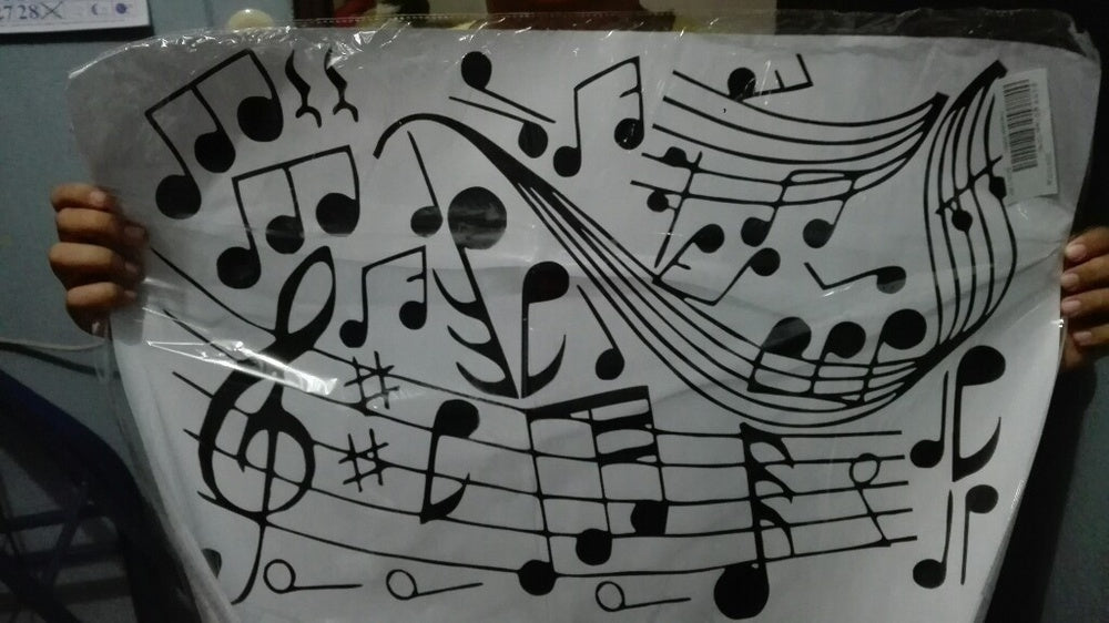 2018 NEW   wall sticker Music notation. 0855 stickers manufacturers  supply  hand-painted decorative art stickers for home deco vinyl