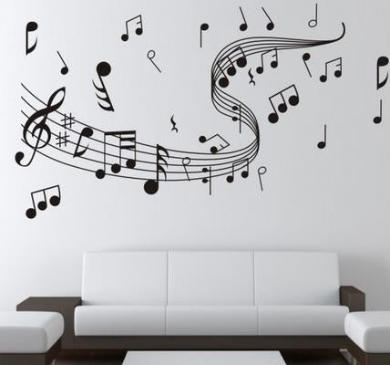2018 NEW   wall sticker Music notation. 0855 stickers manufacturers  supply  hand-painted decorative art stickers for home deco vinyl