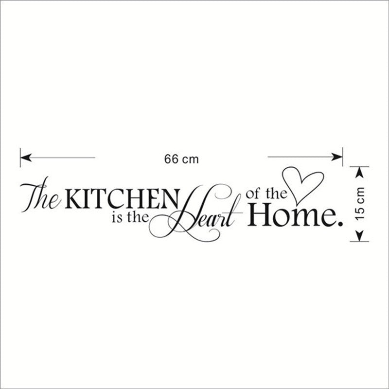 High-quality   Kitchen the heart of our home vinyl wall decal quote home sticker