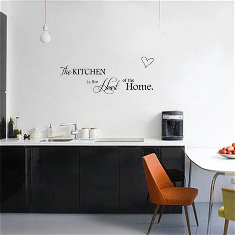 High-quality   Kitchen the heart of our home vinyl wall decal quote home sticker