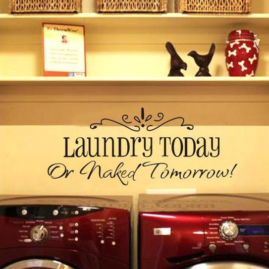 New Fashion    laundry English Wall Sticker Removable Home Decor Vinyl Art Decals Room Decoration