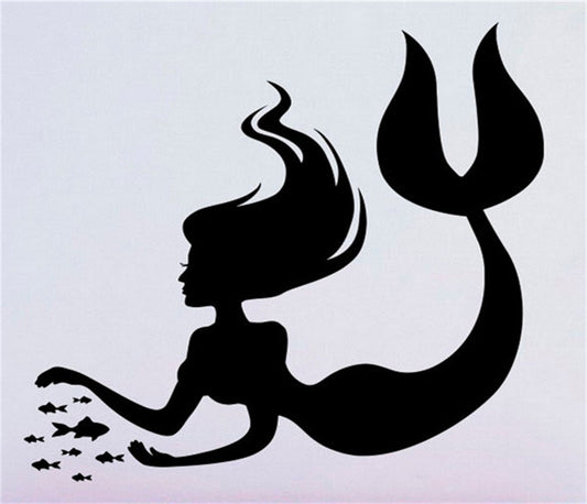 Hot   Mermaid Beauty Sea Animal Water Nymph Living Room Vinyl Carving Wall Decal Sticker for Home Window Decoration