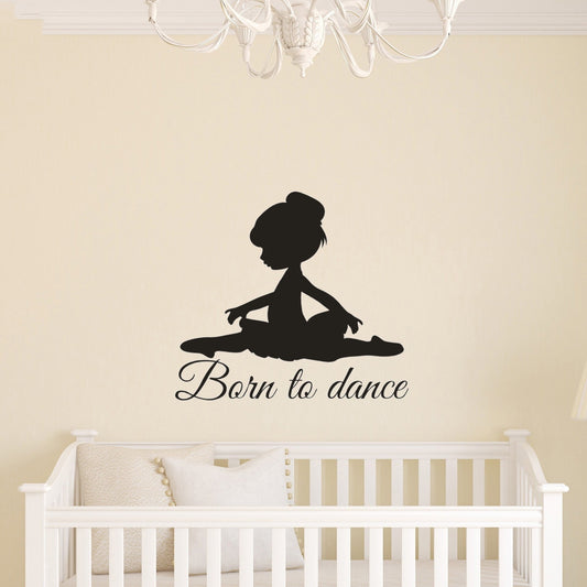 New Fashion Born to Dance Dancer Dance Ballerina Dancer Wall Art Stickers Wall Decal Home DIY Decoration Wall Mural Removable Room Decor Wall Stickers