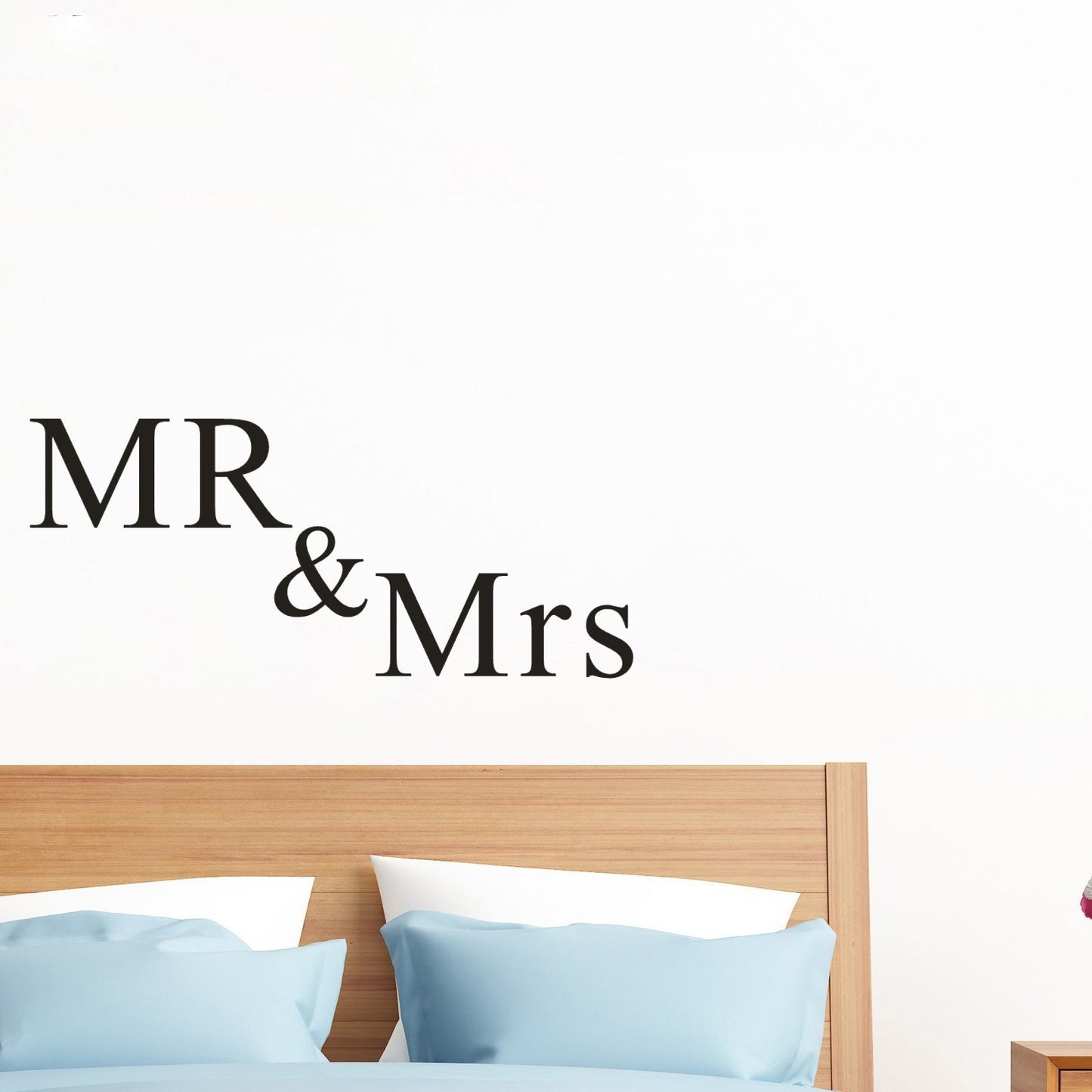 New Fashion   MR AND MRS Bedroom Couple Wedding Wall Art Stickers Wall Decal Home DIY Decoration Wall Mural Removable Room Decor Wall Stickers