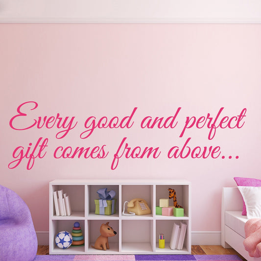 2018 NEW   Every Good And Perfect Gift Wall Art Stickers Wall Decal Home DIY Decoration Wall Mural Removable Room Decor Wall Stickers