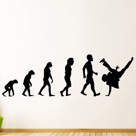 New Hot   Evolution Of Darth Break Dance Silhouette Wall Art Stickers Wall Decal Home DIY Decoration Wall Mural Removable Room Decor Wall Stickers