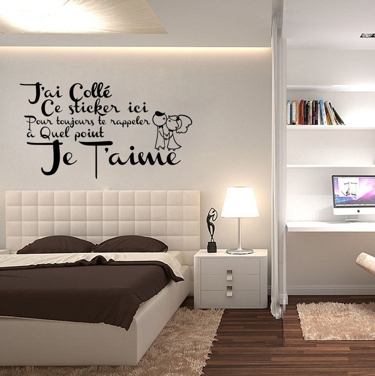 2018 NEW Stickers Muraux Citation Amour 60CMX33CM
