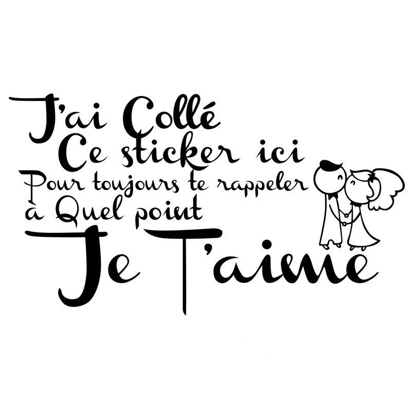 2018 NEW Stickers Muraux Citation Amour 60CMX33CM