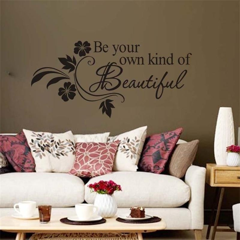 High-quality   be your own kind of beautiful DIY Engraving wall quotes vinyl sticker for living room bedroom