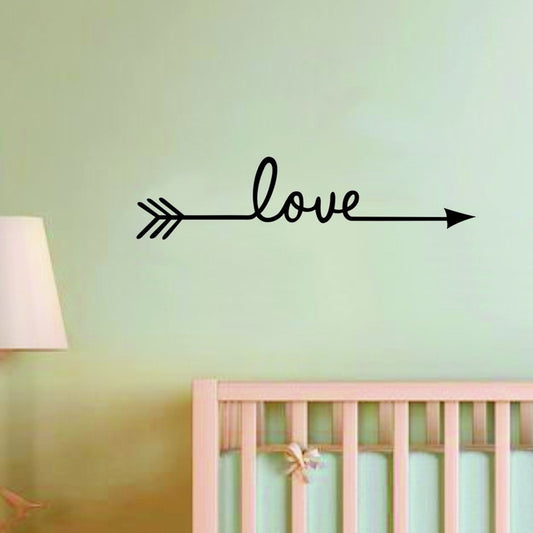 Fashion   Love on Arrow Wall Decal Vinyl Sticker