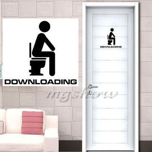 New Brand Downloading Toilet Seat Wall Sticker
