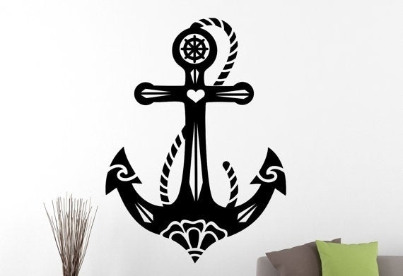 Hot   Anchor Wall Decal Vinyl Sticker Home Interior Design Living Room Decor Ocean Wall Art Murals Removable Stickers 2anzz