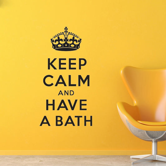 New Brand   Keep Calm And Have A Bath Bathroom Wall Art Stickers Wall Decal Home DIY Decoration Wall Mural Removable Room Decor Wall Stickers