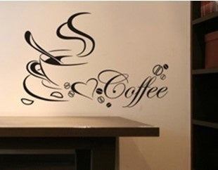 High-quality kitchen wall stickers coffee home decoration  wall decals vintage poster vinyl wall art mural decorative stickers