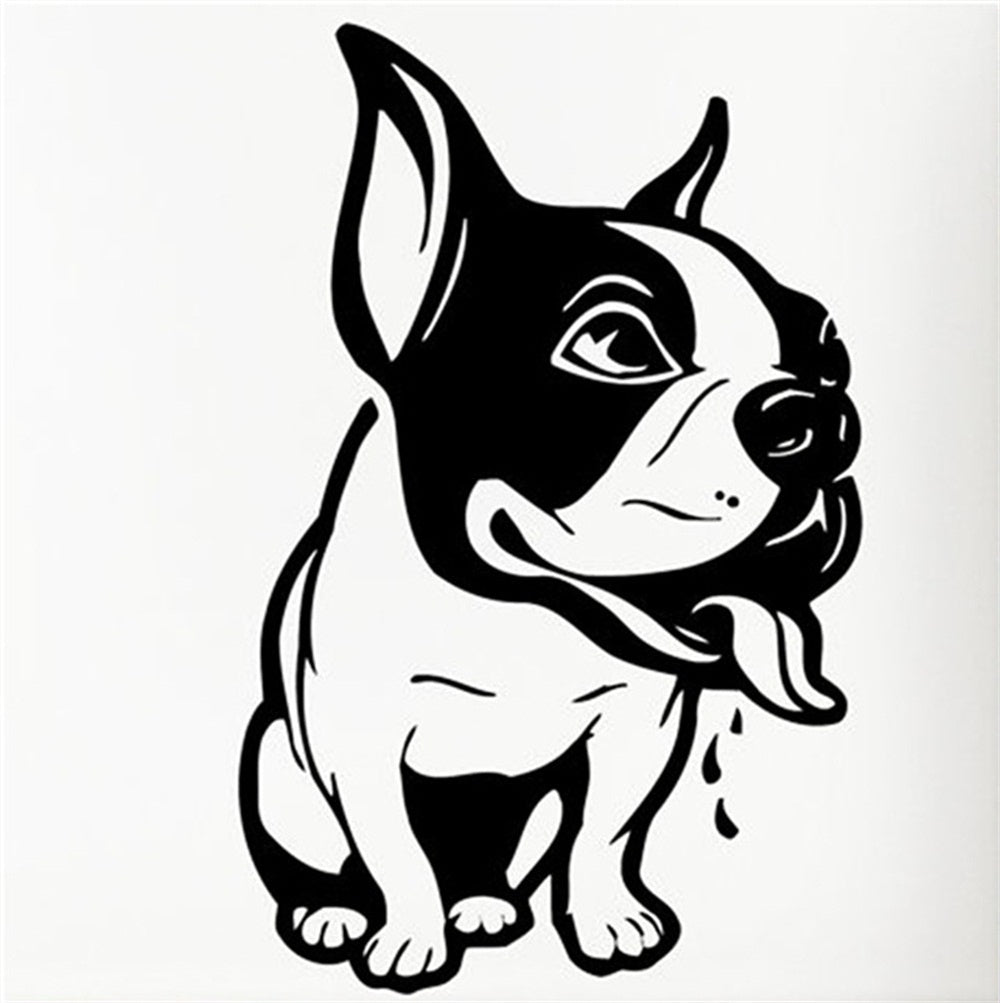 New Brand  Lovely Dog Pet Puppy Cool Living Room Vinyl Carving Wall Decal Sticker for Home Window Decoration