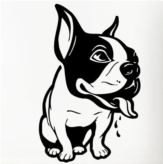 New Brand  Lovely Dog Pet Puppy Cool Living Room Vinyl Carving Wall Decal Sticker for Home Window Decoration