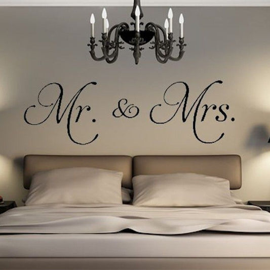 New Fashion    Sell Wall Stickers Mr. & Mrs. PVC wall Sticker decal living room Home decor removable convenient DIY