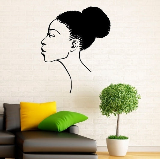 2018 NEW Africa African Girl Wall Decal Vinyl Stickers African Beautiful Woman Interior Home Design Wall Art Murals Bedroom Decor