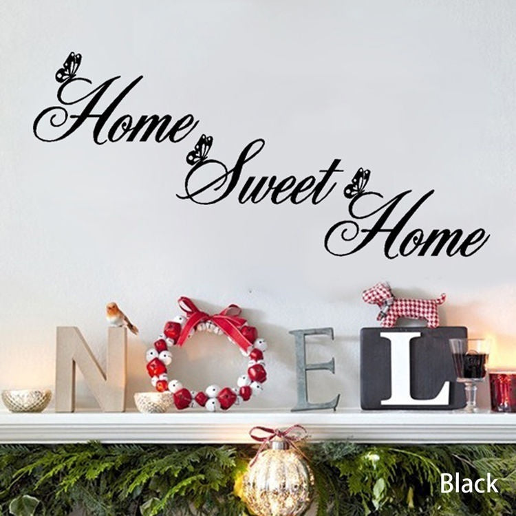 Fashion   "Home Sweet Home" Wall Quote Sticker Wall Decals Mural Art Lounge