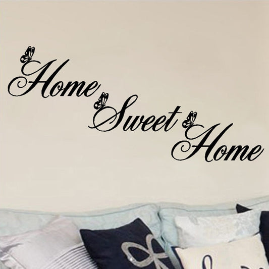 Fashion   "Home Sweet Home" Wall Quote Sticker Wall Decals Mural Art Lounge