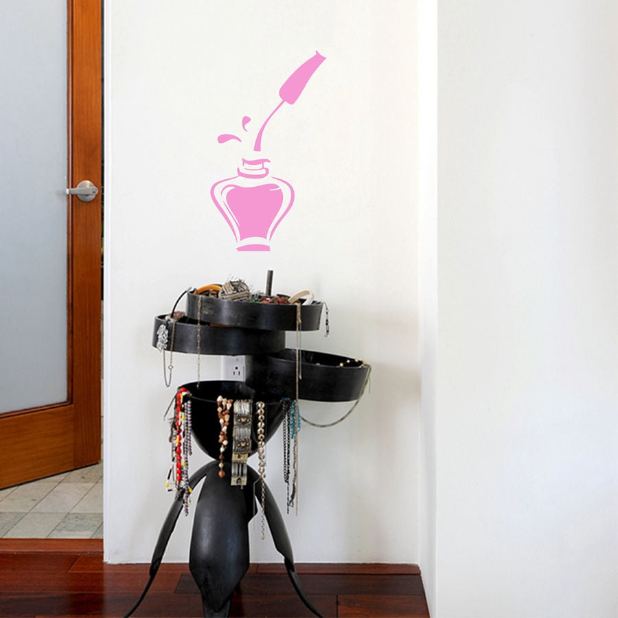 Nail Polish Beauty Manicure Salon Wall Window Vinyl Decal Sticker Decor