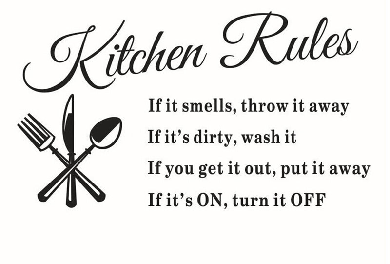 New Hot DIY Removable Kitchen Words Wall Stickers Decal Home Decor Vinyl Art Mural