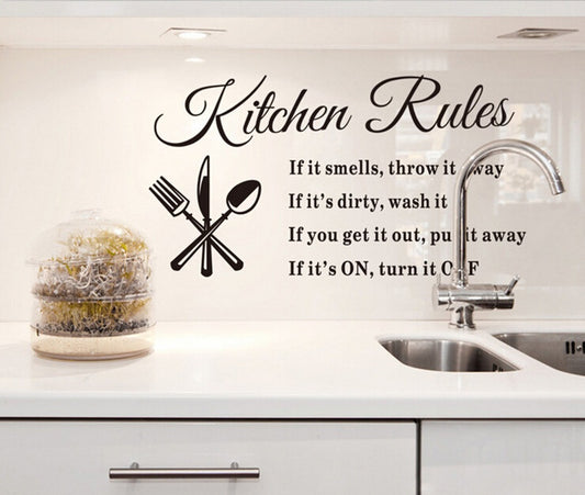 New Hot DIY Removable Kitchen Words Wall Stickers Decal Home Decor Vinyl Art Mural